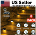 8 Pack New Solar Deck Lights Outdoor