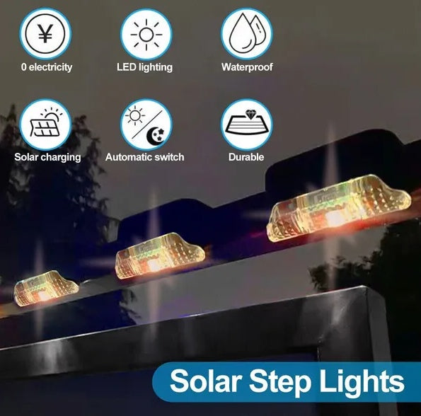 8 Pack New Solar Deck Lights Outdoor