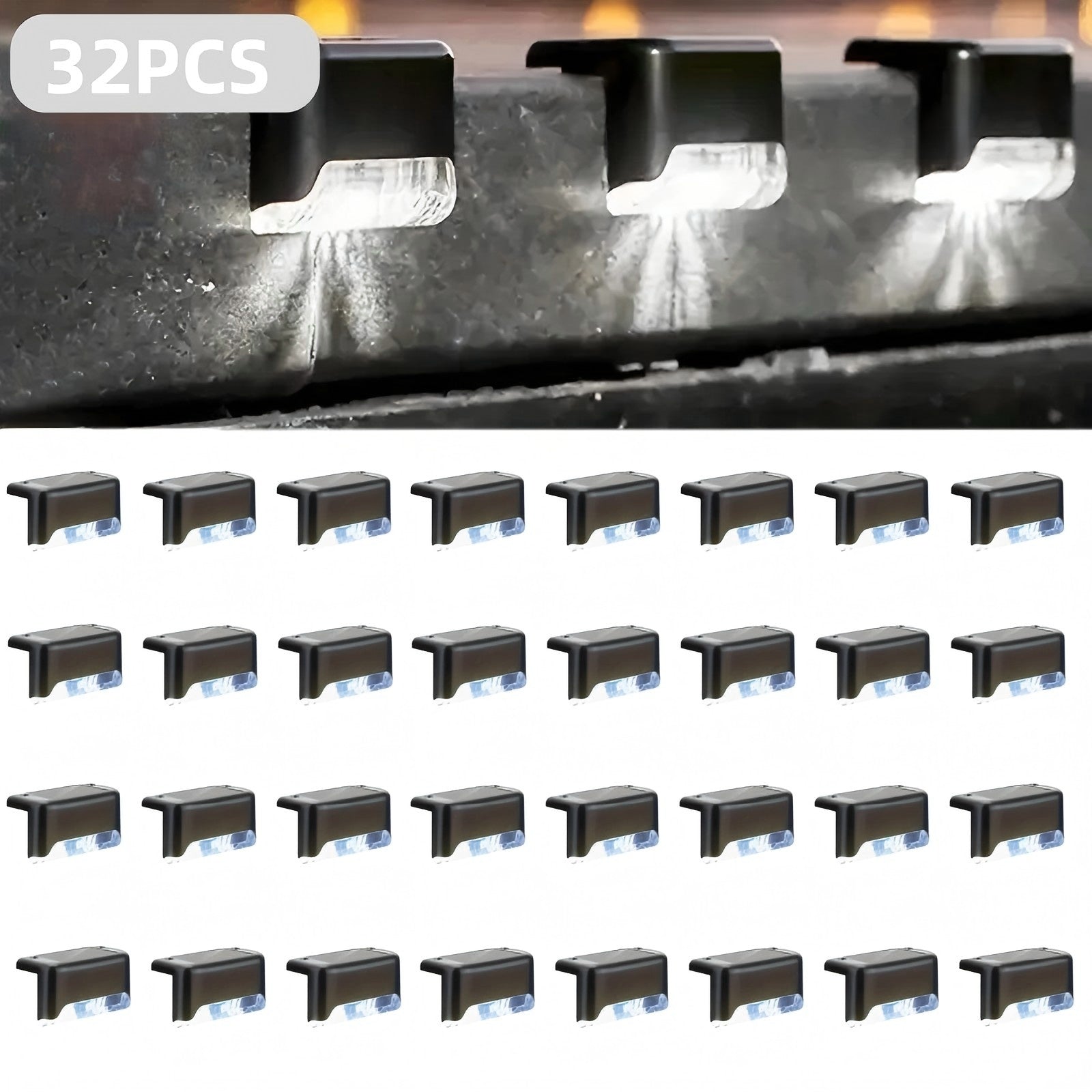32&16 PCS Solar Deck Lights Outdoor Solar